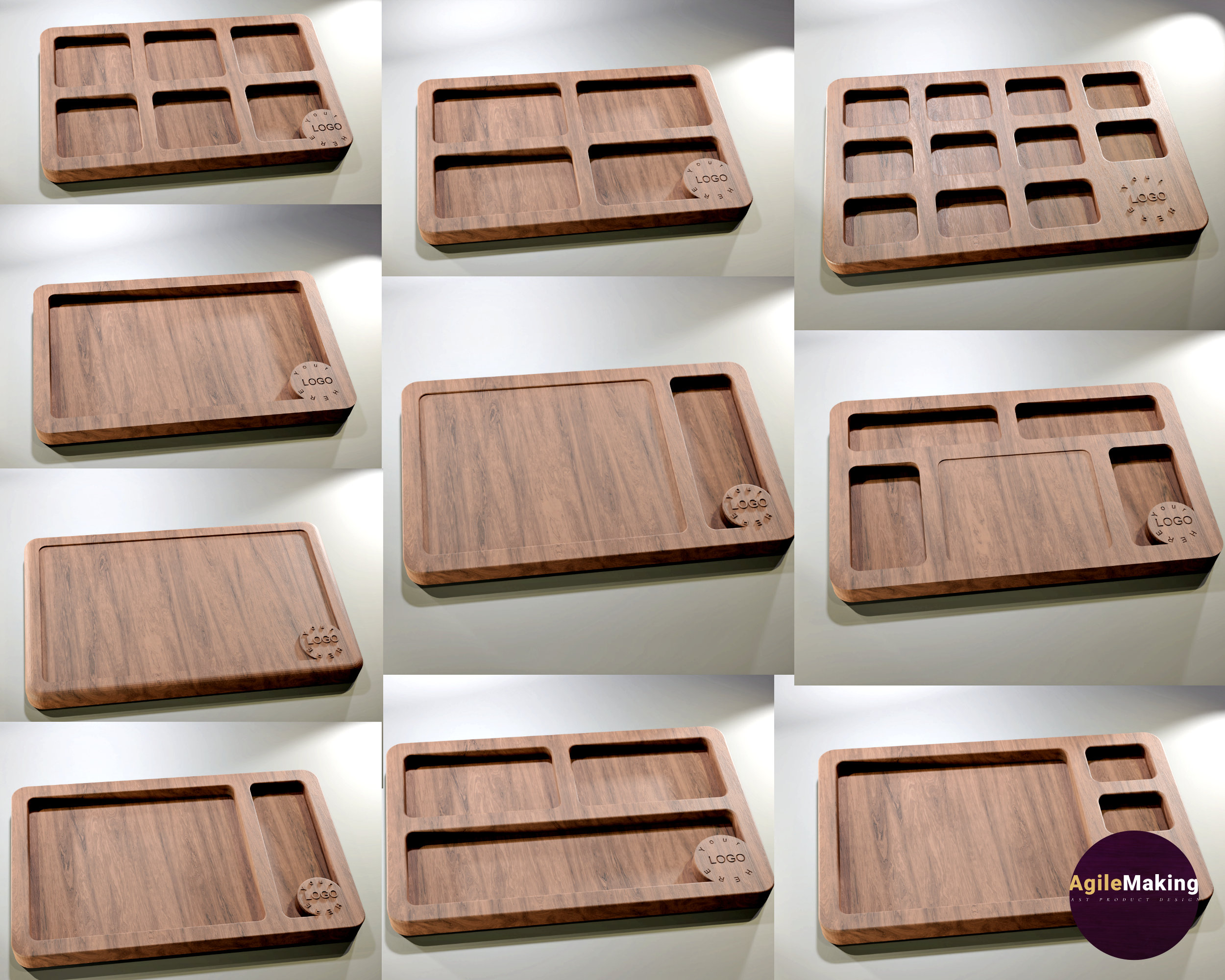 CNC Files for Wood Routers 10 Classic Trays and Boards. CNC Projects for Instant Download. Fusion 360 and STL Files by Agilemaking Etsy