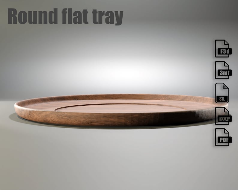 10 CNC Tray & Bowl Projects to Sell | Round Designs | STL + Fusion 360 CNC Files image 6