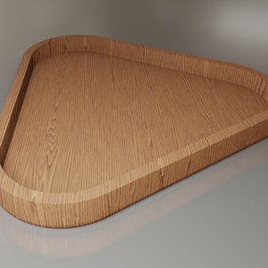 wood triangular tray