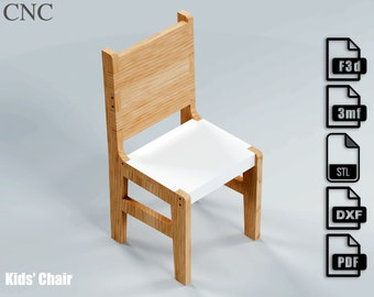 CNC Kids Chair Files, Woodworking Plans (Digital Download)