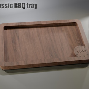 CNC project for a wild Steak Tray - CNC files for wood routers parametric design. Fusion 360 and Cnc STL files, by Agilemaking
