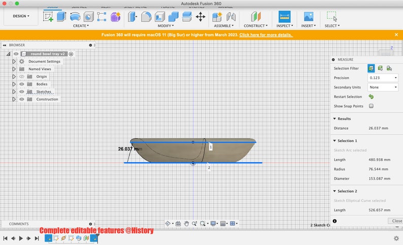 Round Bowl CNC File - STL, DXF, 3MF & Fusion 360 (Digital Download) image 3