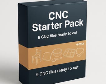 Beginners-cnc-routerbestanden: 9 houtprojecten, STL + Fusion 360 (digitale download)