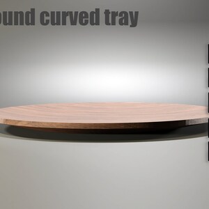 Curved tray for direct download - CNC files for wood routers (Fusion 360 editable, DXF Vector, stl file, pdf plans) image 2