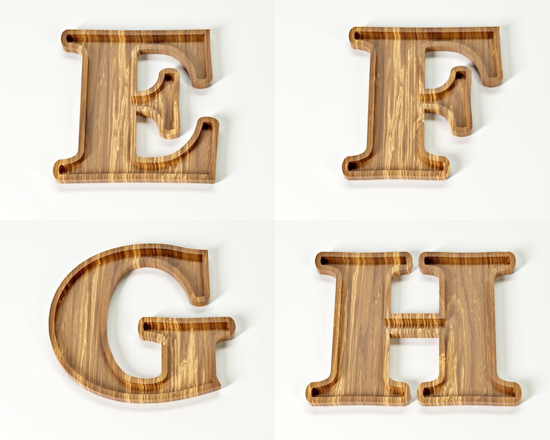 Alphabet CNC Tray Files - 28 Character Font Boards Set - CNC Files for ...