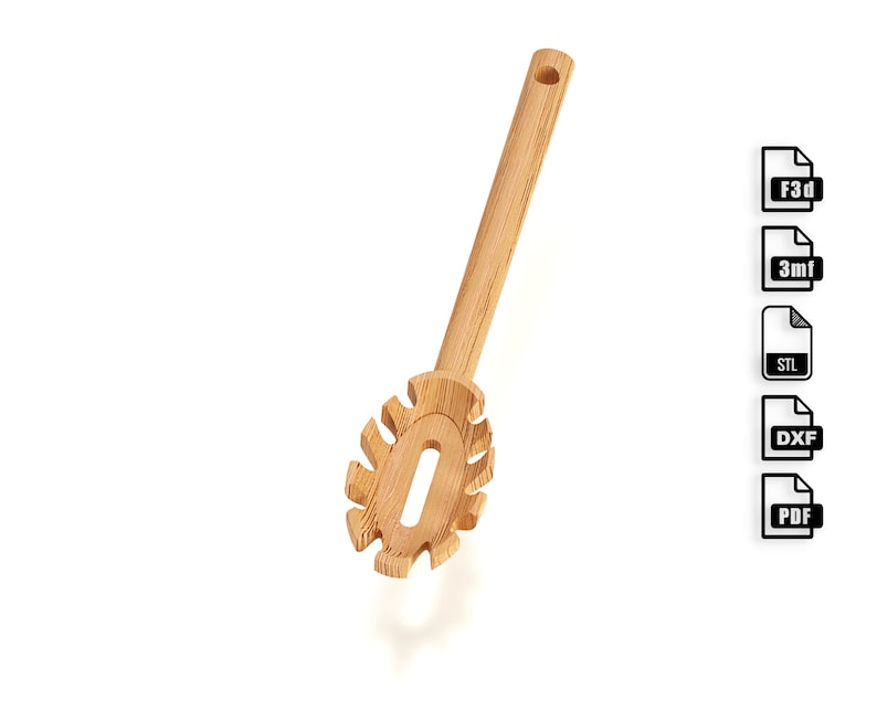 wooden utensil for spaghetti cooking
