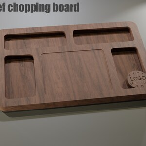 CNC files for unique chef chopping board- CNC files for wood routers. Fusion 360 and STL files, by Agilemaking