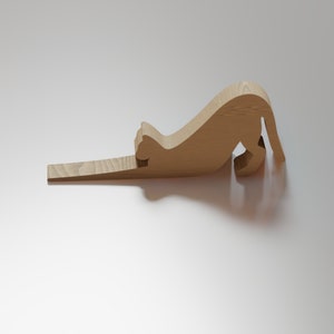Cat Door Stop CNC Files - Wood Router & 3D Printer (Fusion 360 Editable File)