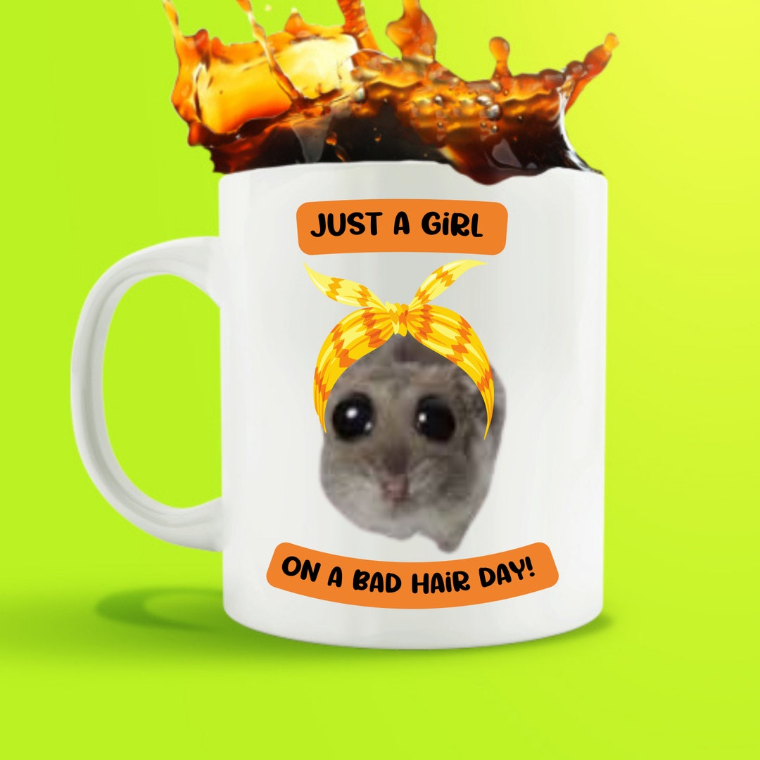 Sad Hamster Emote, Sad Hamster Meme, Best Sad Hamster Meme Ceramic Mug