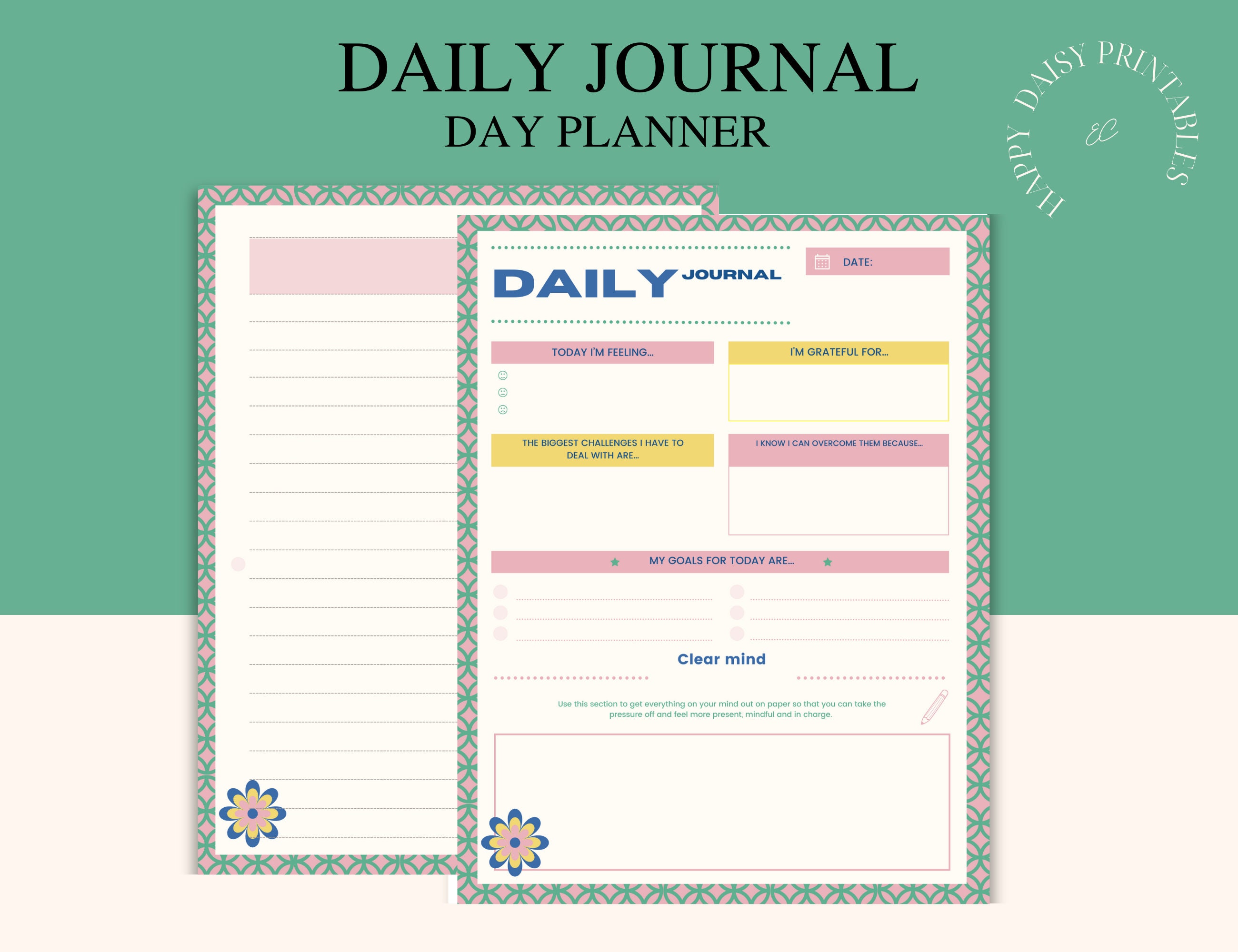 Daily Printable Self Care Journal/ Vintage Style Wellness - Etsy