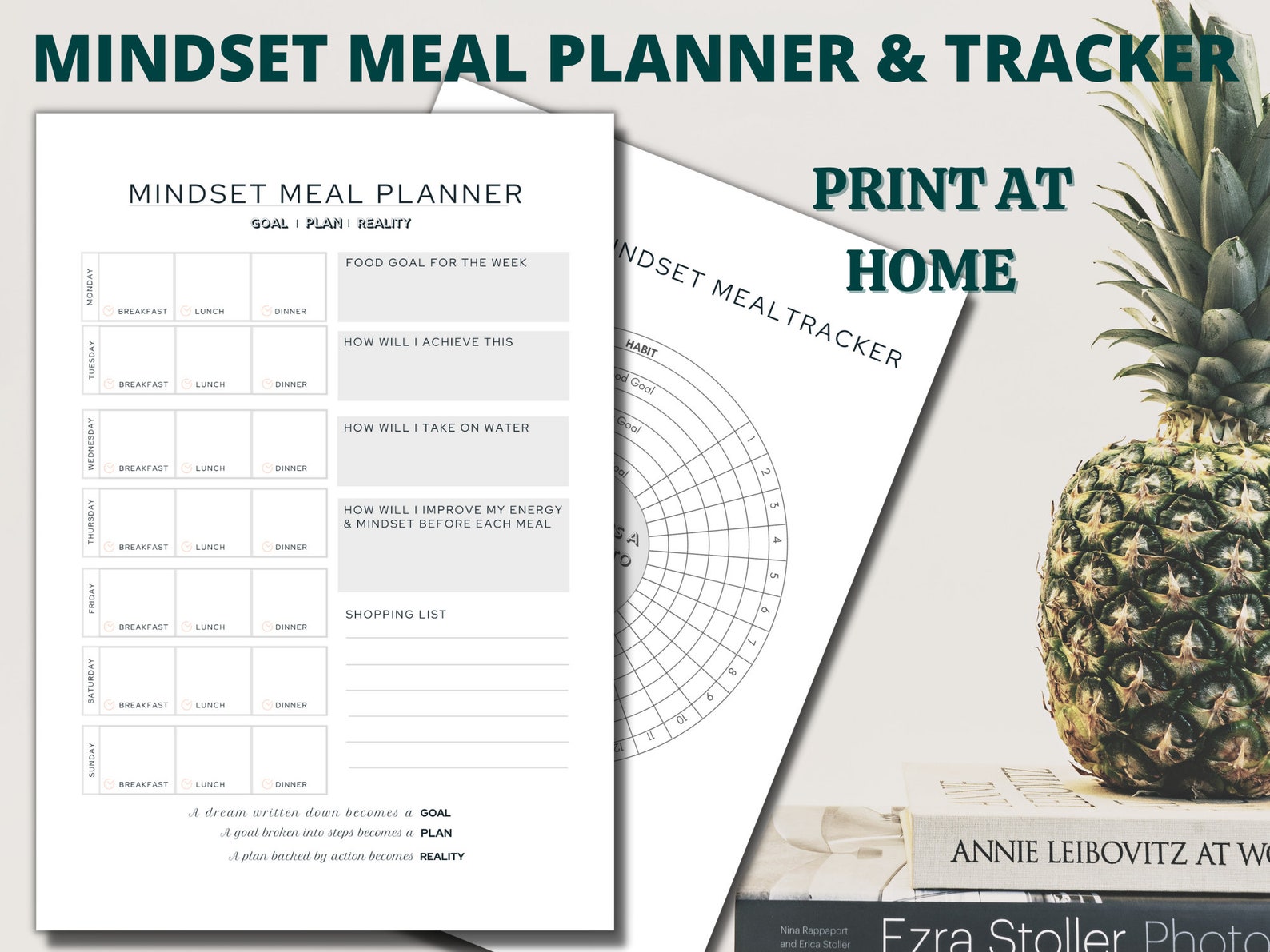 2B Mindset Meal Planner and Tracker/ Health and Dietary Daily | Etsy