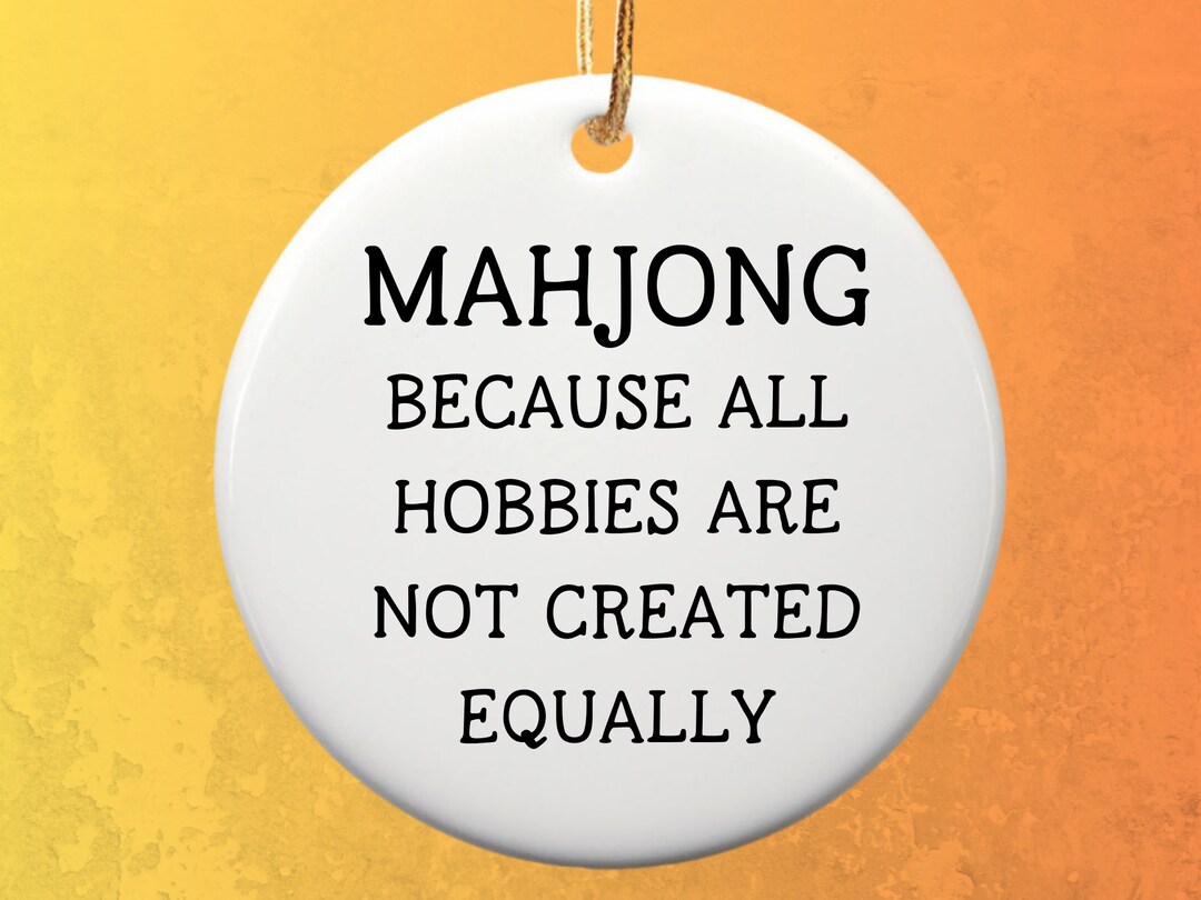 Mahjong Ornament, Mah Jong Gift, Mahjong Gifts, Ornament for Mah Jong
