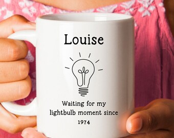 Personalized 50th Birthday Mug For Her, Birthday Gift for Women, Custom Birthday Gifts, Funny 50th Coffee Cup, 50 Year Old Born in 1974