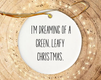 Vegan Christmas Gift Ideas/ Vegan Ornament / Vegetarian Christmas / Vegetarian Gift Ideas / Funny Vegan Christmas Decoration/ Hanging Dec