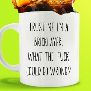 Bricklayer Mugs, Construction Worker Gift, Mug For Bricklayer, Bricklayer Tumbler, Bricklayer Mug, Awesome Bricklayer Mug