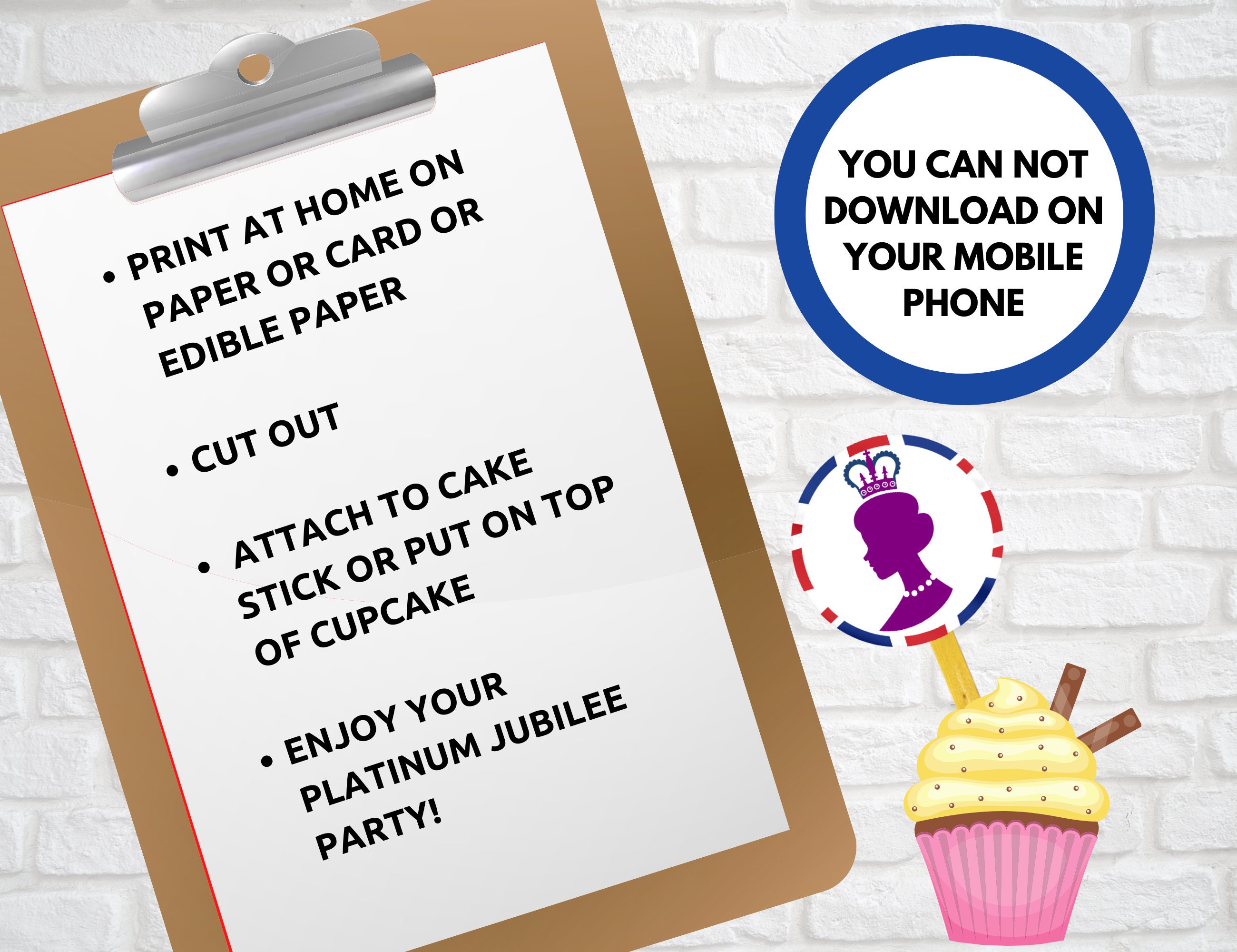 Queen Elizabeth Cake Toppers/ PRINTABLE Queen's Etsy UK