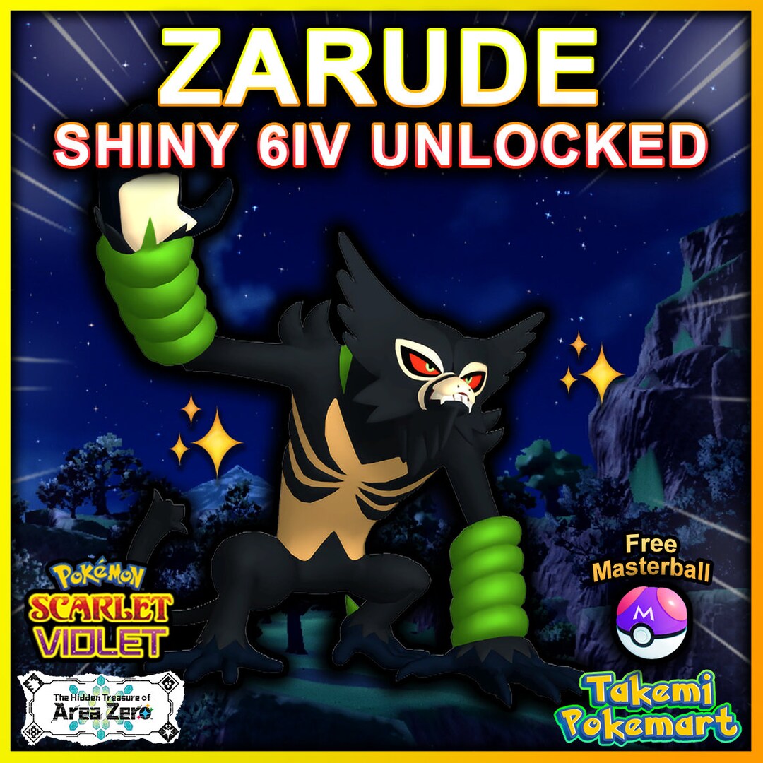 ✨ Shiny Zarude + Shiny Dada Zarude Pokemon Scarlet Violet Max Ivs ✨