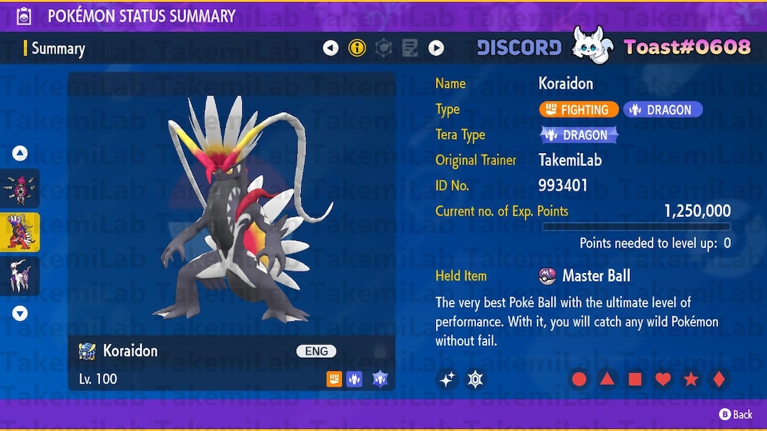 SHINY KORAIDON 6IV RARE Exclusive Pokemon Scarlet & Violet Etsy