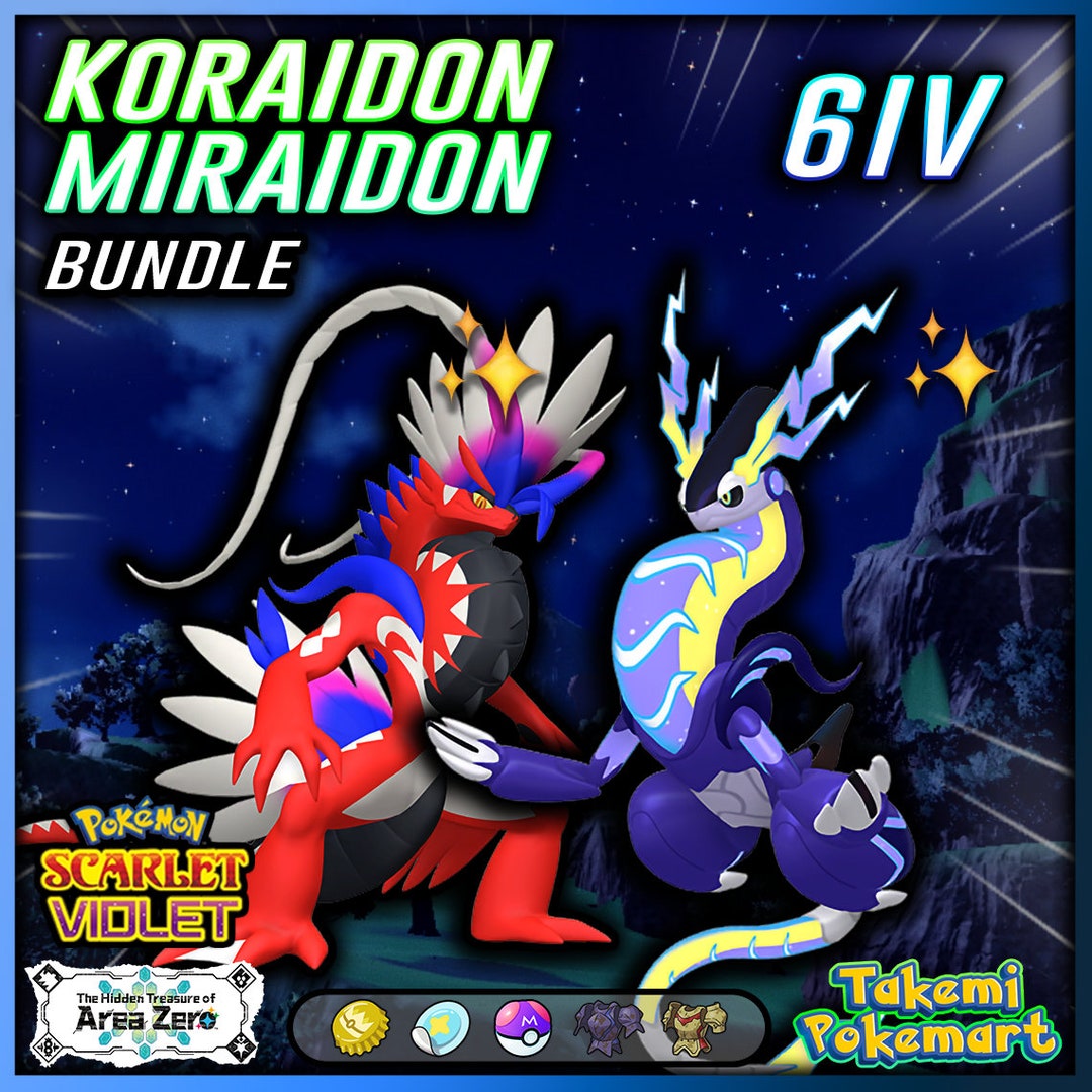 KORAIDON MIRAIDON 6IV Pack for Pokemon Scarlet and Violet ...