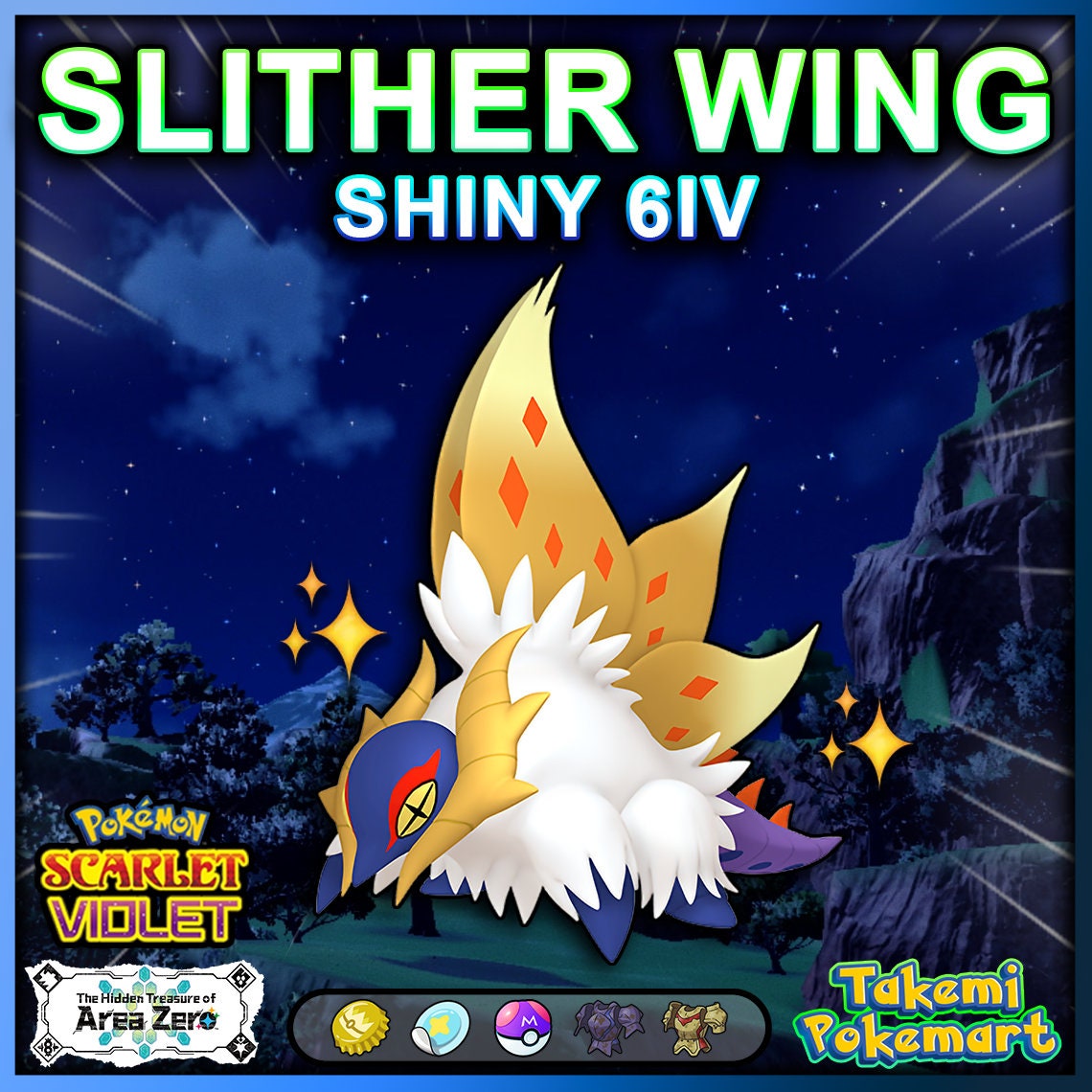 Pokemon Scarlet & Violet / Shiny Paradox Slither Wing / 6IV / 