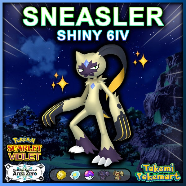 Sneasler Hisuian Shiny 6IV // Pokémon Écarlate et Violet // Entraînement EV + Prêt pour la bataille compétitive ! // lv100 6IV +MasterBall // Échange rapide