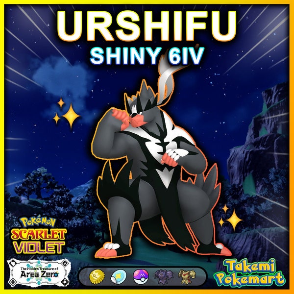 SHINY URSHIFU Single-Rapid Strike 6IV + MASTERBALL | Exclusif | Pokemon écarlate et violette