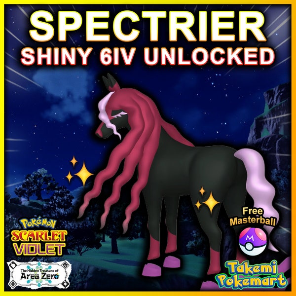 SHINY SPECTRIER 6IV INÉDIT | Exclusif | Pokemon écarlate et violette