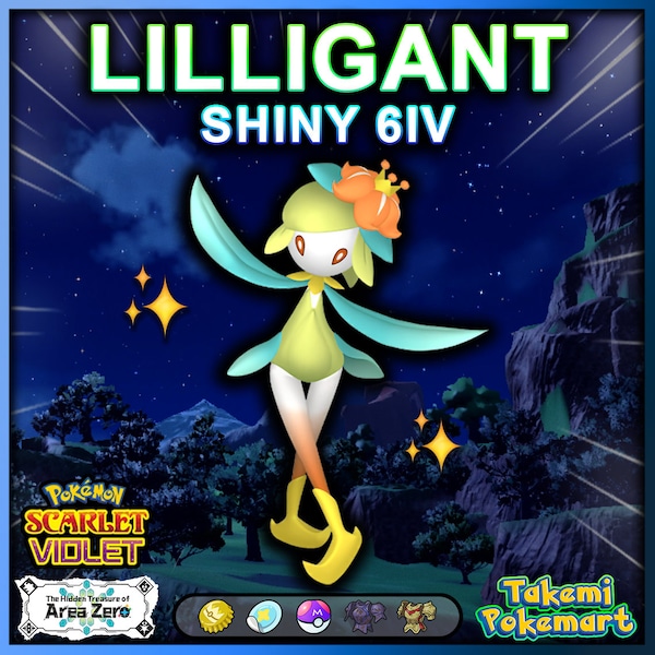 Lilligant Hisuian Shiny 6IV // Pokémon Écarlate et Violet // Entraînement EV + Prêt pour la bataille compétitive ! // lv100 6IV +MasterBall // Échange rapide