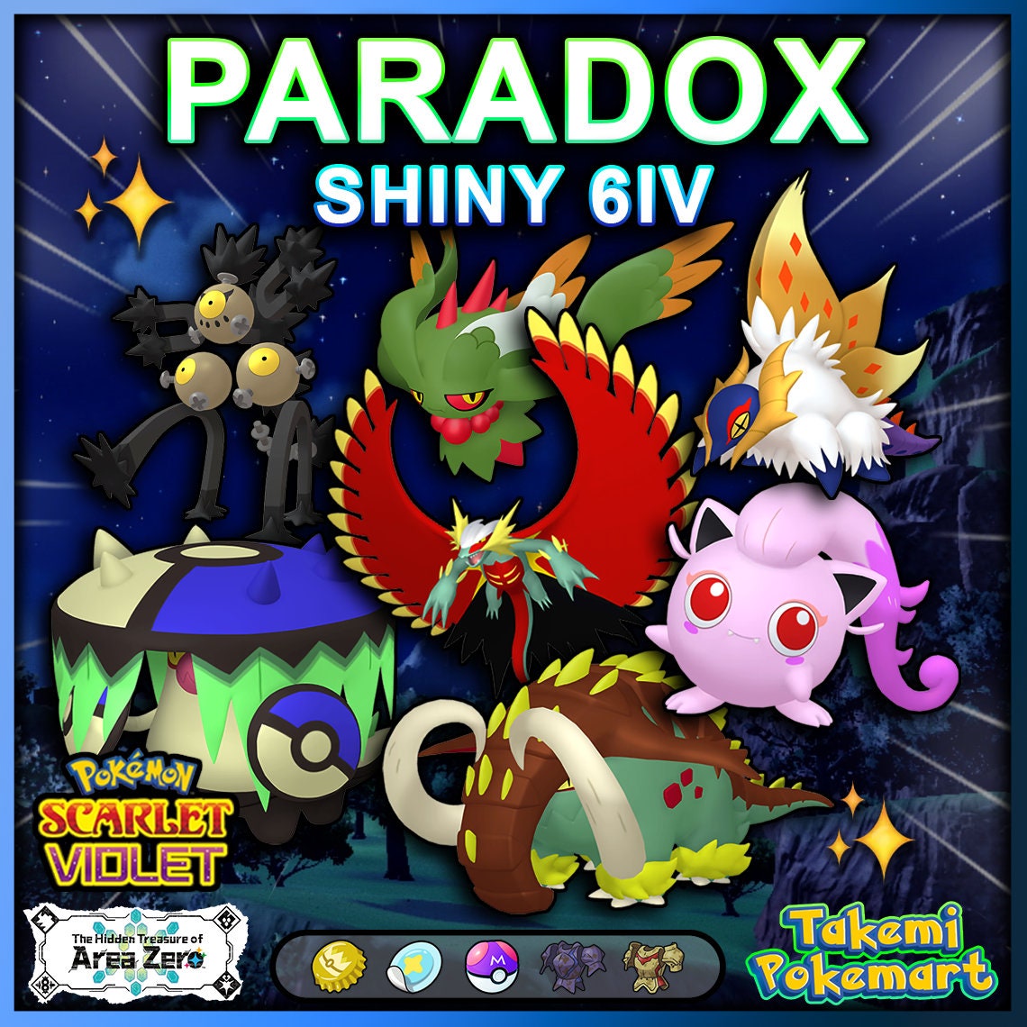 Shiny 6IV Past Ancient Paradox / Pokemon Scarlet and Violet / -  Denmark