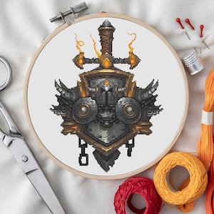 World of Warcraft, Warrior Crest, Class Crest, World of Warcraft Gift, Cross Stitch Pattern PDF