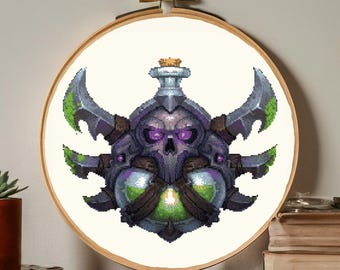 World of Warcraft, Rogue-embleem, klasse-embleem, PDF-kruissteekpatroon