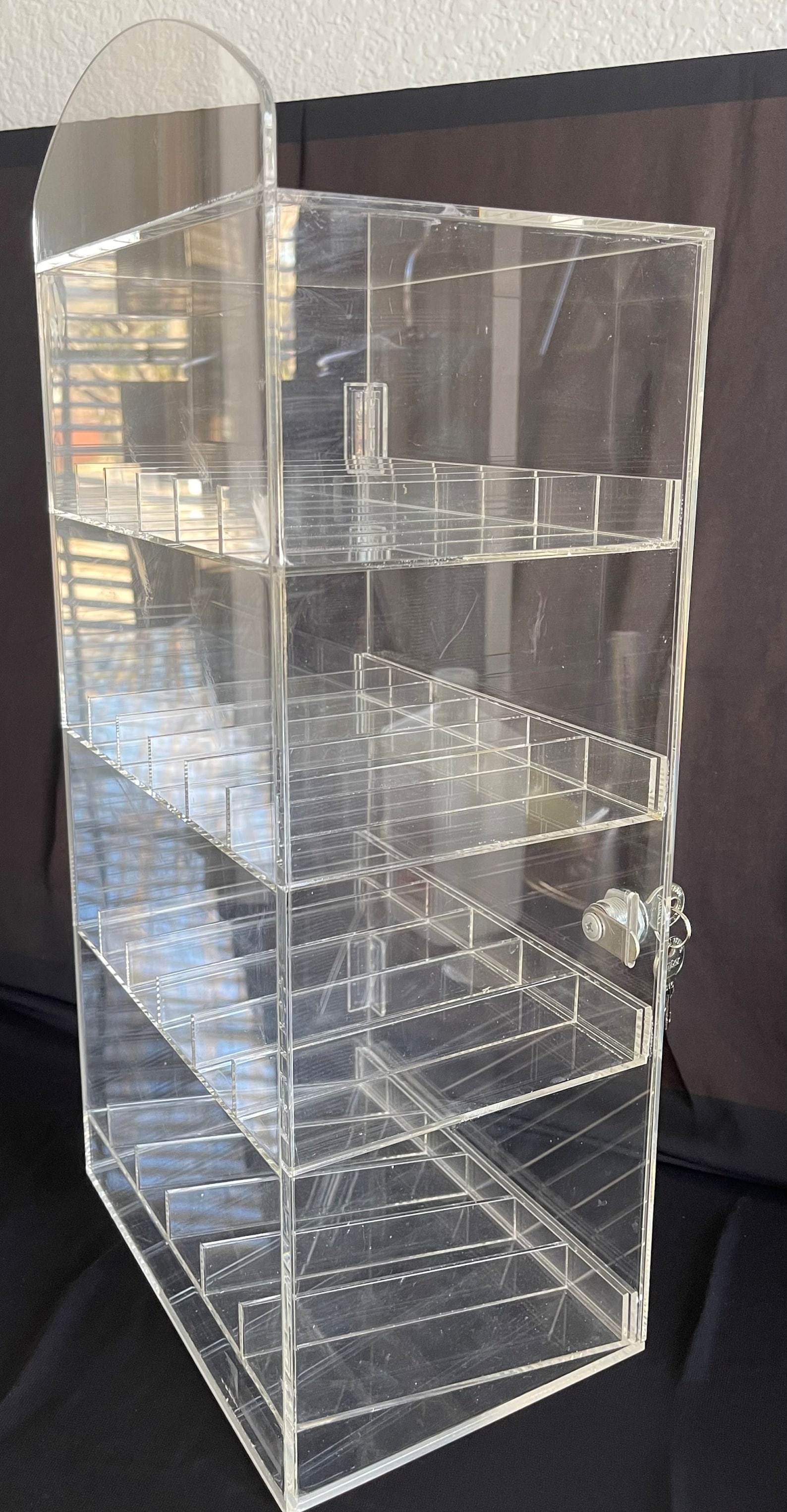 Acrylic Clear Shelving Display Rack With Lockable Door- 18