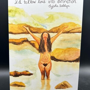 Follow Love Vrouwelijke belichaming aquarel kaart / aquarel kaart / wenskaart / blanco kaart / originele kunst