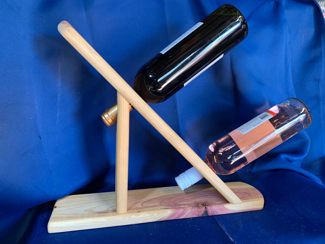 4 Bottle Countertop Wine Rack Etsy