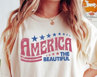 América La hermosa camisa, camisa de la libertad, camisa de América, camisa de la bandera estadounidense, camisa de la bandera de EE.UU., camisa del 4 de julio, camisa del día de la independencia