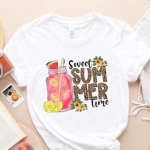 Sweet Summer Time Shirt, Leopard Print Shirt, Summer Shirt, Beach Tank Top, Cute Summer Shirt, Watermelon Shirt, Booze Shirt, Cocktail Shirt