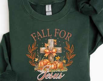 Fallen Sie auf Jesus Sweatshirt, Kürbis Shirt, Bibel Vers Shirt, christliches Halloween Sweatshirt, Jesus Shirt, Herbst Shirt
