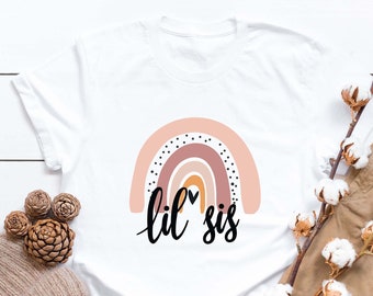 Lil Sis Rainbow Shirt, Little Sister Shirt, Lil Sis Shirt, Sister Shirt, Sibling Shirt, Matching Sister Shirt, Little Sister Tshirt