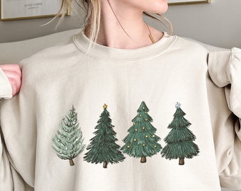 Christmas Tree Sweatshirt, Christmas Sweatshirt, Christmas Shirt, Christmas Tree Sweater, Holiday Sweater, Cozy Sweatshirt
