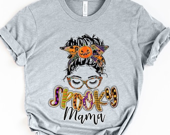 Spooky Mama Shirt, Halloween Mom Shirt, Halloween Shirt, Pumpkin Shirt, Mom Shirt, Spooky Shirt, Halloween Mom Tshirt
