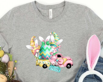 Easter Gnomes Truck Shirt, Easter Gnomes Shirt, Gnome Easter Shirt, Cute Gnome Shirt, Easter Truck Shirt, Easter Tshirt, Easter Bunny Shirt