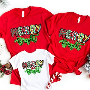 Merry and Bright Shirt, Merry Christmas Shirt, Christmas Sweater, Christmas Family Shirt, Matching Family Shirt, Christmas Gift, Xmas Shirt