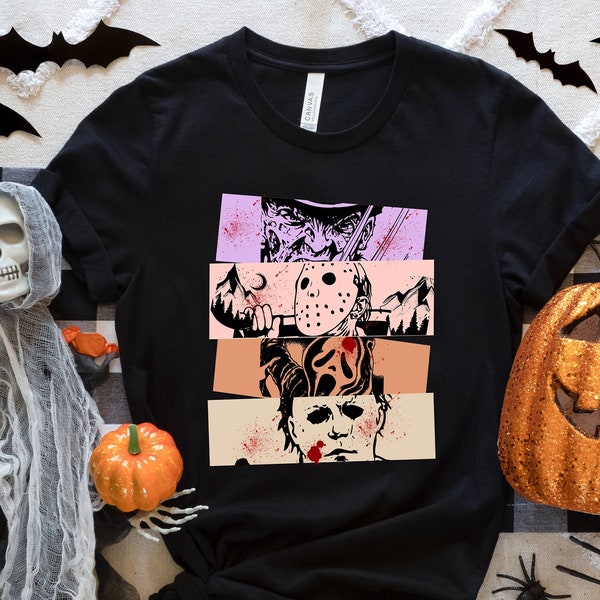 Horror Movie Character Shirt, Horror Shirt, Spooky Shirt, Halloween Shirt, It Shirt, Scary Shirt, Horror Movie Characters
