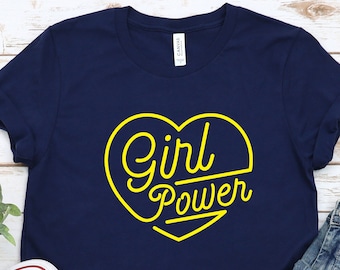 Girl Power Shirt, Heart Shirt, Feminist Shirt, Gift for Her, Gift for Feminists, Empowered Woman Shirt, Girl Power Tee, Girl Power Tshirt