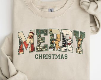 Retro Merry Christmas Sweatshirt, Christmas Coquette Bow Shirt, Merry Christmas Shirt, Coquette Merry Christmas Sweatshirt
