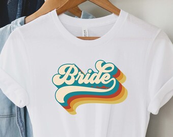 Retro Bride Shirt, Bachelorette Party Shirt, Wedding Party Shirt, Bridal Shirt, Bride Gift, Bride Shirt, Bride Tshirt, Retro Bride Tee