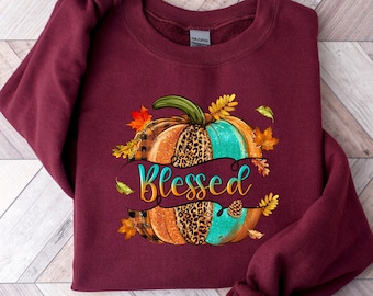 Blessed Sweatshirt, Women Sweatshirt, Gift for Her, Inspirational Sweatshirt, Fall Sweatshirt, Winter Sweatshirt, Ink and Quotes