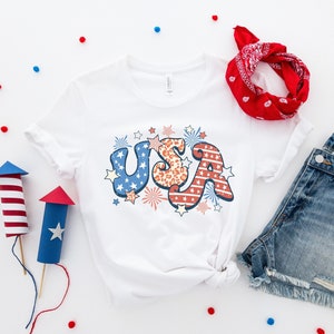 Retro USA Shirt, 4th of July Shirt, Merica Shirt, 4th of July, Fourth of July Shirt, Independence Day Shirt, Red White Blue, America Shirt