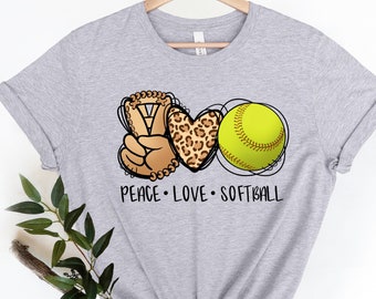 Peace Love Softball Shirt, Softball Mom Shirt, Game Shirt, Softball Tshirt, Catcher Shirt, Softball Shirt, Catcher Softball