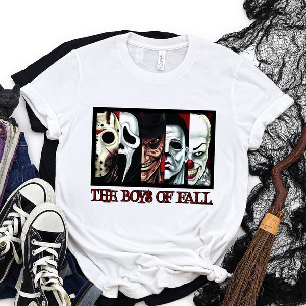 The Boys of Fall Shirt, Horror Characters Shirt, Spooky Shirt, Halloween Horror Movie Shirt, Halloween Shirt, Halloween Friends Shirt